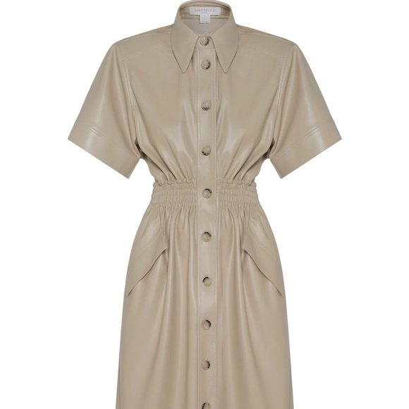 RED MATERIEL TBILISI BUTTON DOWN LONG SLEEVE COAT - Picture 1 of 4